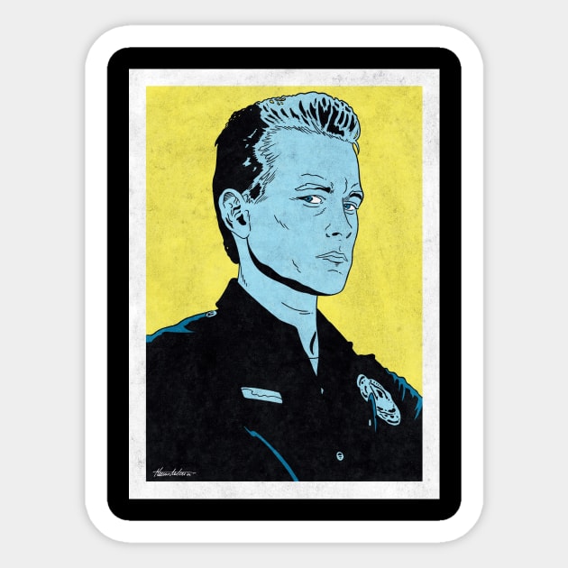 T1000 - Terminator 2 (Pop Art) Sticker by Famous Weirdos